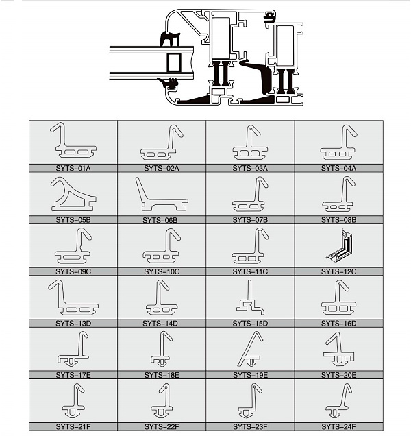 鋁合金門窗 密封膠條（C）